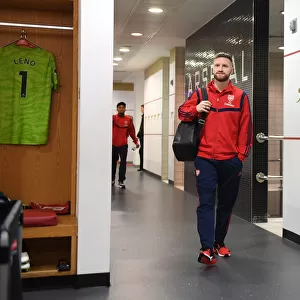 Arsenal FC: Shkodran Mustafi in the Changing Room before Arsenal v Southampton (2019-20)