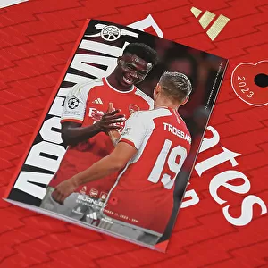 Arsenal FC vs Burnley FC: Matchday Programme in Arsenal Changing Room (2023-24)