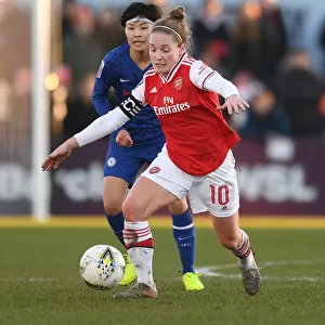Arsenal FC vs Chelsea: Kim Little in Action at the Barclays FA Womens Super League Match