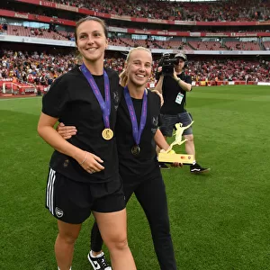 Arsenal FC vs Fulham FC: Half Time Presentation of Lotte Wubben-Moy and Beth Mead at Emirates Stadium (2022-23)