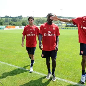 Arsenal Football Club: Abou Diaby, Bacary Sagna, and Carlos Vela at Pre-Season Training, Austria 2010