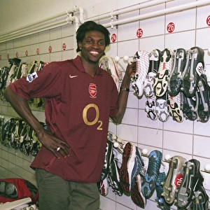 Arsenal Football Club: Emmanuel Adebayor at London Colney Training Ground, 2006