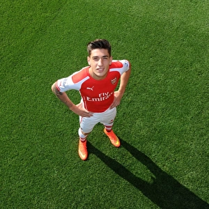 Arsenal Football Club: Hector Bellerin at 2014-15 First Team Photocall, Emirates Stadium