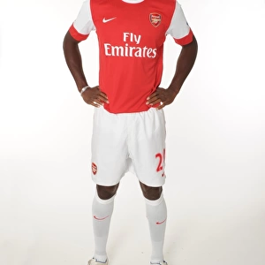 Arsenal Football Club: Johan Djourou at 2010 Emirates Stadium 1st Team Photocall and Membersday