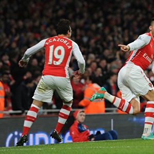 Arsenal: Giroud and Cazorla Celebrate First Goal Against Newcastle United (2014/15)