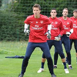 Arsenal Goalkeepers Training: Almunia, Szczesny, Mannone, and Fabianski, Austria 2010
