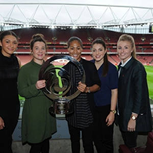 Arsenal Ladies Celebrate Continental Cup Victory Ahead of Arsenal vs. Tottenham Match