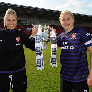 Arsenal Ladies Celebrate FA Cup Victory: Shelley Kerr and Steph Houghton with the Trophy