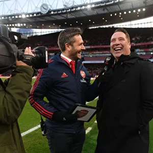 Arsenal Legends: David Seaman Interviewed at Half Time during Arsenal vs Sheffield United, Premier League 2019-20