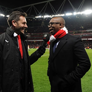 Arsenal Legends Nigel Mitchell and Ian Wright at Half-Time: Arsenal vs Leicester City, Premier League 2015