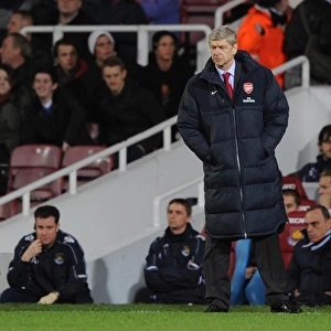 Arsenal manager Arsene Wenger. West Ham United 0: 3 Arsenal, Barclays Premier League