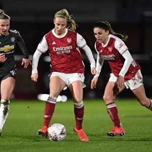 Arsenal Rivals Beth Mead and Danielle van de Donk Clash in Empty Meadow Park: Arsenal Women vs Manchester United Women