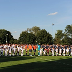 Arsenal and SC Columbia line up before the match