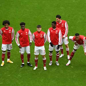 Arsenal Squad Before Arsenal v Sheffield United, Premier League 2020-21