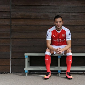 Arsenal Squad: Lucas Perez at 2016-17 Season Photocall