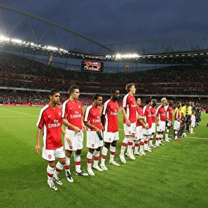 The Arsenal team line up befor the match