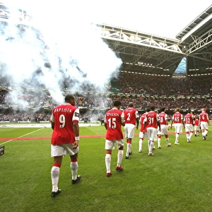 Arsenal Team's Disappointing Walk Out: Arsenal 1:2 Chelsea, The Carling Cup Final, Millennium Stadium, Cardiff, 2007