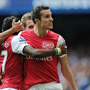 Arsenal Triumph: Van Persie, Ramsey, and Gervinho's Unforgettable Goal Celebration vs. Chelsea (2011-12)