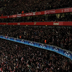 Arsenal vs AC Milan: Passionate Fans at Emirates Stadium - UEFA Champions League Round of 16