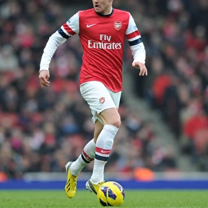 Arsenal vs Aston Villa: Carl Jenkinson in Action, Premier League 2012-13