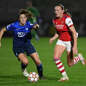 Arsenal vs. Hoffenheim: UEFA Women's Champions League Clash - Frida Maanum and Chantel Hagel Face Off