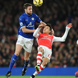 Arsenal vs Leicester City: Sanchez Foul by Upson (Premier League, 2014-15)