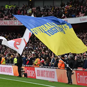Arsenal vs. Leicester City: Ukraine Solidarity at Emirates Stadium, 2022