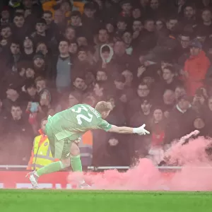 Arsenal vs. Liverpool Carabao Cup Semi-Final: Ramsdale's Smoke Bomb Eruption