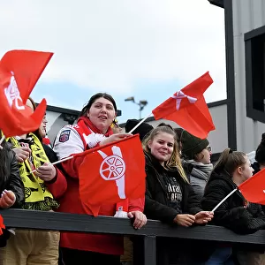Arsenal vs Manchester City: Passionate Fans Wave Flags at FA Women's Super League Match