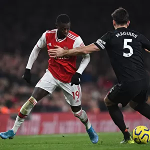 Arsenal vs Manchester United: Pepe Fouls by Maguire - Premier League Clash (2019-20)