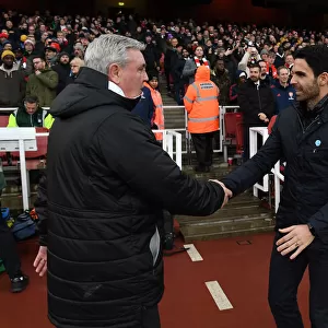 Arsenal vs Newcastle: Mikel Arteta and Steve Bruce Pre-Match Handshake - Premier League 2019-20