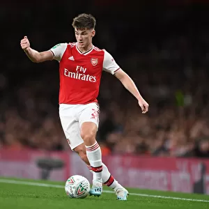 Arsenal vs Nottingham Forest: Kieran Tierney in Action at Carabao Cup Third Round, Emirates Stadium