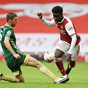 Arsenal vs Sheffield United: Bukayo Saka in Action at Empty Emirates Stadium, Premier League 2020-21