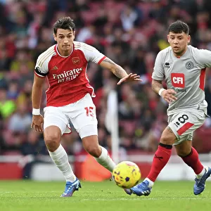 Arsenal vs Sheffield United: Jakub Kiwior's Intense Clash with Gustavo Hamer (2023-24)