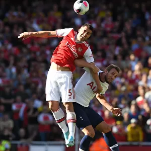 Arsenal vs. Tottenham: Sokratis Heads Off Harry Kane's Pressure in Intense Premier League Clash (2019-20)