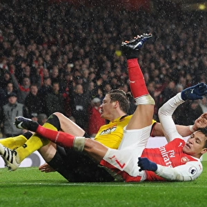Arsenal vs. Watford: Alexis Sanchez Fouled by Sebastian Prodl during Premier League Clash