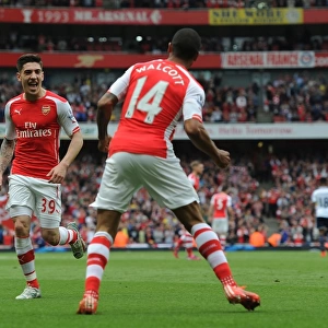 Arsenal: Walcott and Bellerin Celebrate Goal Against West Brom (2014-15)