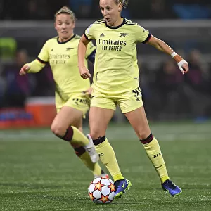 Arsenal WFC's Beth Mead Battles for Champions League Victory Against HB Koge