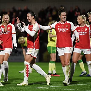 Arsenal Women Celebrate Lotte Wubben-Moy's Goal in FA WSL Cup 2023-24