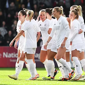 Arsenal Women Celebrate Second Goal in FA Cup Victory Over Watford