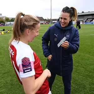 Arsenal Women: Viktoria Schnaderbeck and Tabea Kemme Embrace after Hard-Fought Match against Birmingham City Ladies