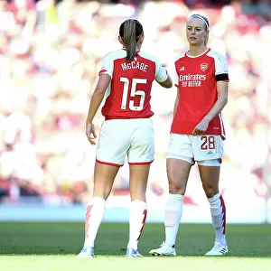 Arsenal Women vs. Aston Villa: McCabe and Ilestedt in Action at Emirates Stadium (2023-24)