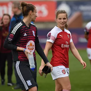 Arsenal Women vs Birmingham City Ladies: Tabea Kemme and Ann-Katrin Berger Share a Moment After the Match