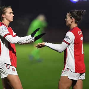 Arsenal Women's Champions League Triumph: Miedema and Catley's Jubilant Moment