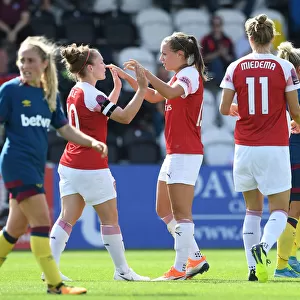 Arsenal Women's Dominance: McCabe and Little Celebrate Third Goal Against West Ham United