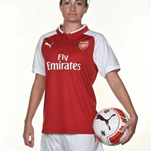 Arsenal Women's Star, Jodie Taylor, at 2017 Team Photocall