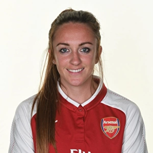 Arsenal Women's Star, Lisa Evans, at 2017 Team Photocall