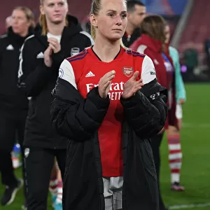 Arsenal Women's UEFA Champions League Triumph: Stina Blackstenius Celebrates Quarter-Final Victory over VfL Wolfsburg