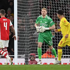 Arsenal's Aaron Ramsdale in Carabao Cup Semi-Final Showdown against Liverpool