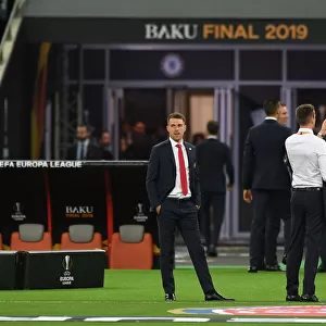Arsenal's Aaron Ramsey Explores Baku Olimpiya Stadionu Ahead of Europa League Final vs. Chelsea